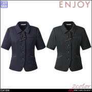 事務服 制服 接客 ENJOY エンジョイ オフィス カーシーカシマ  オーバーブラウス ESA1004 エブリィチェック