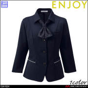 事務服 制服 接客 ENJOY エンジョイ オフィス カーシーカシマ  オーバーブラウス（七分袖） ESA1024 アンムギーウェア 2026年春夏新作