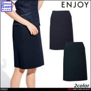 事務服 制服 ENJOY エンジョイ  カーシーカシマ 春夏 セミタイトスカート ESS621 エアライト　シャークスキン