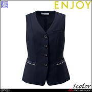 事務服 制服 接客 ENJOY エンジョイ オフィス カーシーカシマ  ベスト ESV1025 アンムギーウェア 2026年春夏新作