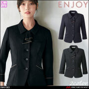 事務服 制服 接客 ENJOY エンジョイ オフィス カーシーカシマ  オーバーブラウス(七分袖) EWA1005 エブリィチェック