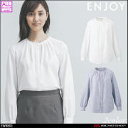事務服 制服 ENJOY エンジョイ タックブラウス(長袖)  EWB803  カーシーカシマ