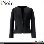 ユニフォーム 制服 受付 カーシーカシマ ENJOY Noir エンジョイ ノワール ノーカラージャケット NAJ080 スティルストライプ 2026年秋冬新作