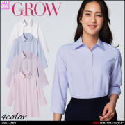 オフィス 事務服 制服 受付 SERVO サーヴォ GROW (グロウ) 七分袖ブラウス  GBLL-1869