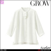 オフィス 事務服 制服 受付 SERVO サーヴォ GROW (グロウ) リボン付き 七分袖ブラウス ラヴィエール GBLL-2365