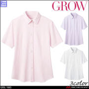 オフィス 事務服 制服 受付 SERVO サーヴォ GROW (グロウ) 半袖ブラウス  GBSL-1665 ストライプ