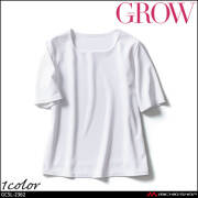 オフィス 事務服 制服 受付 SERVO サーヴォ GROW (グロウ) 四分袖カットソー セリーン・ニット GCSL-2362