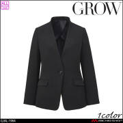 オフィス 事務服 制服 受付 SERVO サーヴォ GROW (グロウ) ノーカラージャケット GJAL-1964 エッセンシャル・ツイル