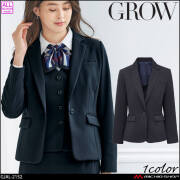 オフィス 事務服 制服 受付 SERVO サーヴォ GROW (グロウ) ジャケット GJAL-2152 シャドーストライプ・ニット