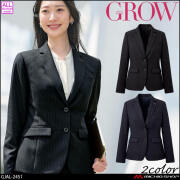 オフィス 事務服 制服 受付 SERVO サーヴォ GROW (グロウ) ジャケット  GJAL-2451 アーバン・ストライプ