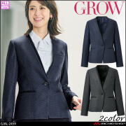 オフィス 事務服 制服 受付 SERVO サーヴォ GROW (グロウ) ジャケット  GJAL-2459　ツイーディ・ニット