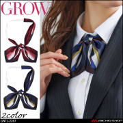 オフィス 事務服 制服 受付 SERVO サーヴォ GROW (グロウ) ラジアル・プリント タイ GNTL-2267 スカーフ 2way仕様 