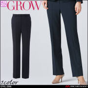 オフィス 事務服 制服 受付 SERVO サーヴォ GROW (グロウ)  ストレートパンツ GPAL-2066 エッセンシャル・バーズアイ