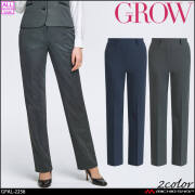 オフィス 事務服 制服 受付 SERVO サーヴォ GROW (グロウ) ストレート パンツ GPAL-2256  ヘザードットニット