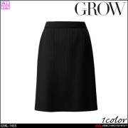 オフィス 事務服 制服 受付 SERVO サーヴォ GROW (グロウ) 後ろマーメイドスカート GSKL-1453 グロッシーストライプ