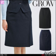オフィス 事務服 制服 SERVO サーヴォ GROW (グロウ)  タイトプリーツスカート GSKL-1954 オルタニット・ストライプ