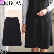 オフィス 事務服 制服 受付 SERVO サーヴォ GROW (グロウ) Aラインスカート GSKL-2154 シャドーストライプ・ニット