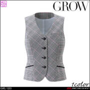 オフィス 事務服 制服 受付 SERVO サーヴォ GROW (グロウ) ベスト GVEL-1255 テンダーグレン・チェック