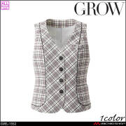 オフィス 事務服 制服 受付 SERVO サーヴォ GROW (グロウ) ベスト GVEL-1552 ピュアリーチェック
