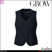 オフィス 事務服 制服 受付 SERVO サーヴォ GROW (グロウ) レディスベスト GVEL-1555 ヴィオラ・ストライプ