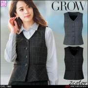 オフィス 事務服 制服 SERVO サーヴォ GROW (グロウ)  ベスト GVEL-1860 ピケニット・ウィンドーペン