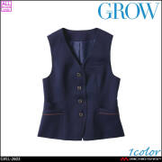 オフィス 事務服 制服 受付 SERVO サーヴォ GROW (グロウ) ベスト GVEL-2603  シャドーバスケット 2026年春夏新作