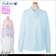 事務服 制服 SELERY セロリー 長袖ブラウス リボン付 S-36792-98