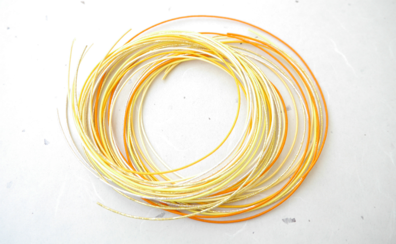 黄色グラデーション10本　四季の糸　水引素材（材料）
