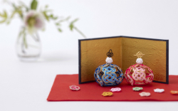 水引インテリア 出産祝い お雛様セット 金沢の水引｜自遊花人じゆうかじん