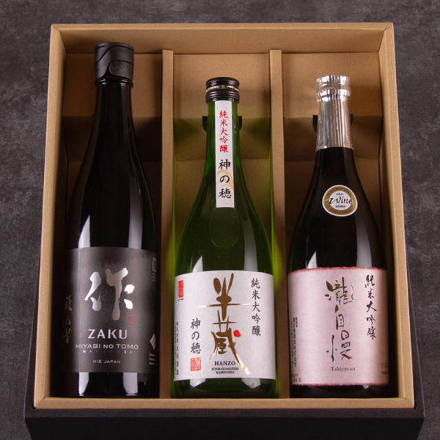 日本酒 飲み比べセット 化粧箱入 作 瀧自慢 半蔵 純米大吟醸 720ml×3本 