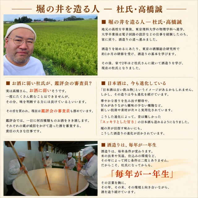 堀の井　高橋酒造店　日本酒　地酒
