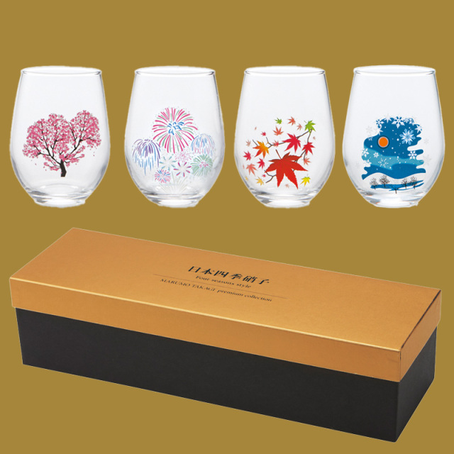 冷感日本四季 フリーグラス揃 酒器 日本酒グラス