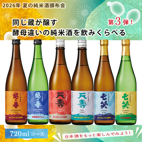 送料無料】日本名門酒会 2026年 夏の頒布会 同じ蔵が醸す、酵母違いの