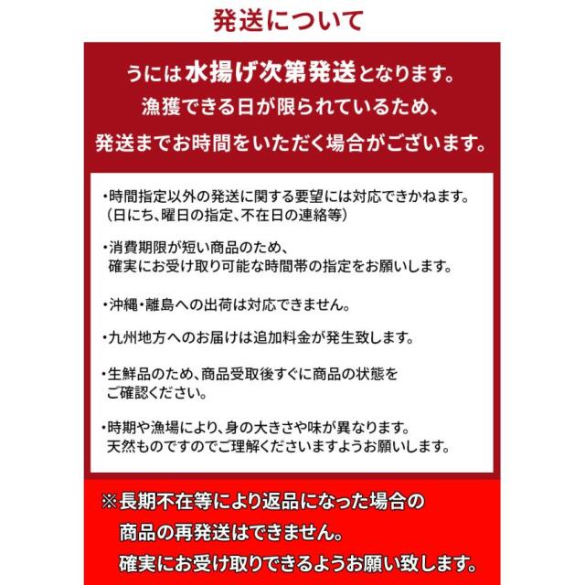 発送について