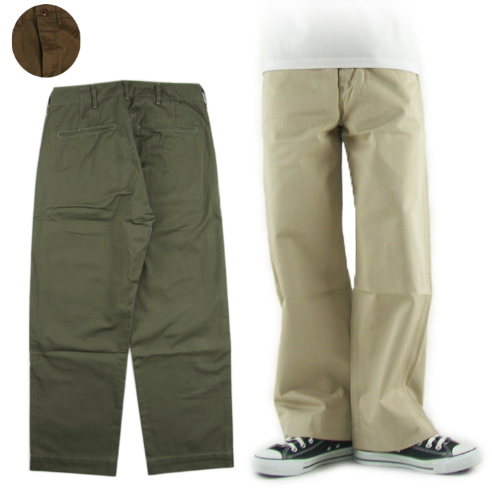 FULLCOUNT フルカウント チノパン ワイドストレート  U.S. ARMY CHINO 41 KHAKI  1201 -JOE-