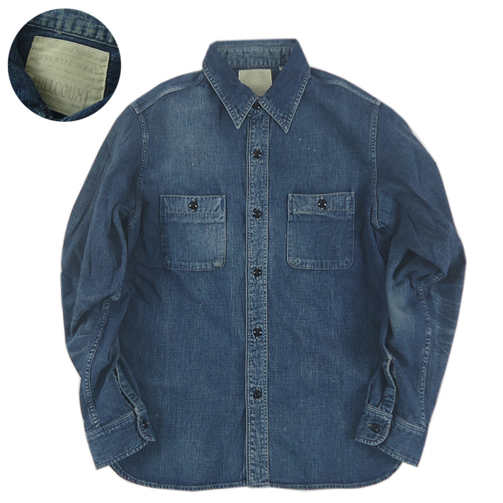 FULLCOUNT フルカウント デニムワークシャツ ハンドウォッシュ DENIM WORK SHIRTS 4890HW  -JOE-