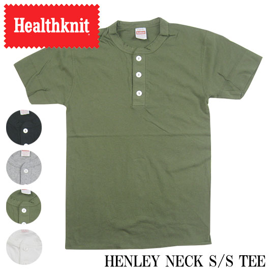 ヘルスニット　ヘンリーネックTシャツ