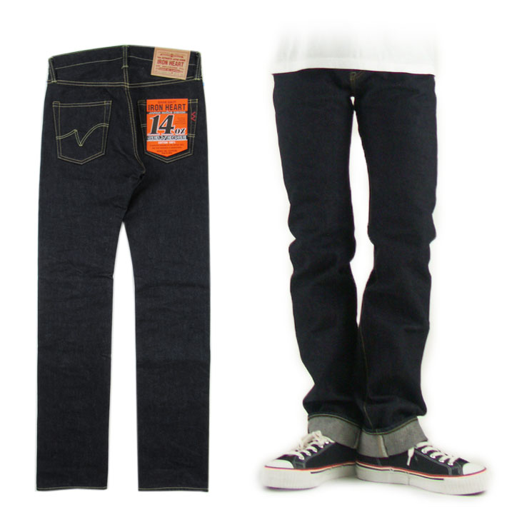 IRON HEART アイアンハート 666S14 14oz セルビッチデニム スリムストレート ジーンズ JOE