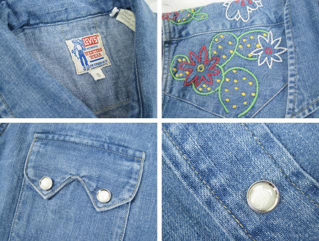 リーバイス ソートゥース/デニムシャツ 刺繍モデル 1955年モデル