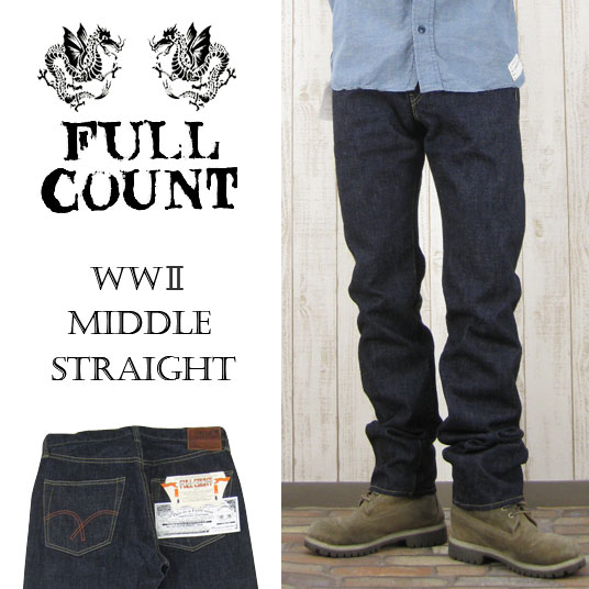 フルカウント FULLCOUNT　濃紺　1100 大戦モデル w40　ペンキ FULLCOUNT[フルカウント] ジーンズ 大戦モデル 1100-16 WWII MODEL