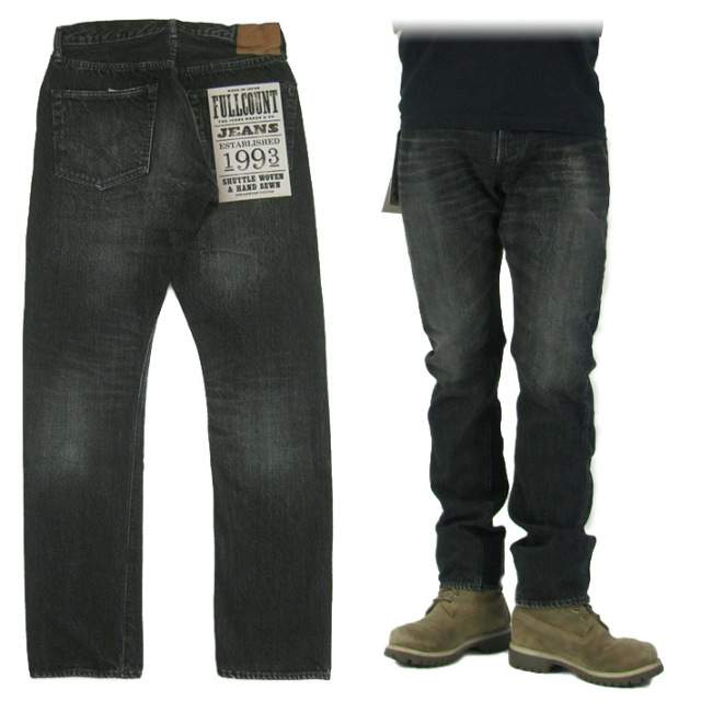 FULLCOUNT フルカウント 1110 ブラックデニム ユーズド加工 BLACK  