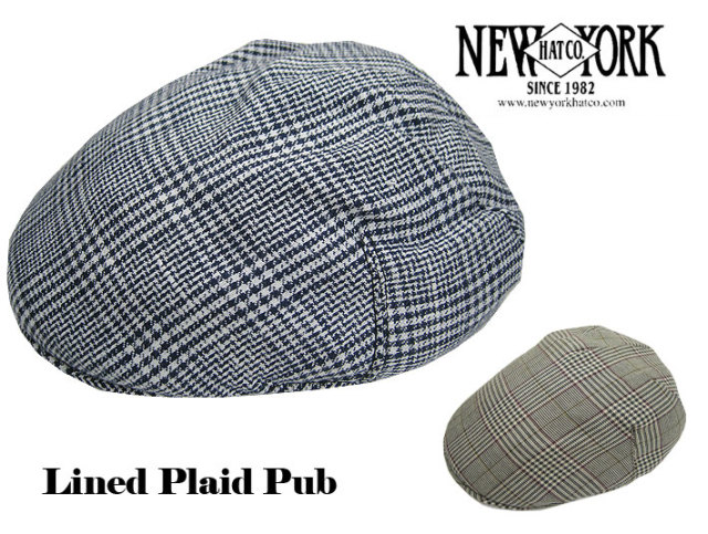 NEW YORK HAT ニューヨークハットラインドプレイド パブ Lined Plaid