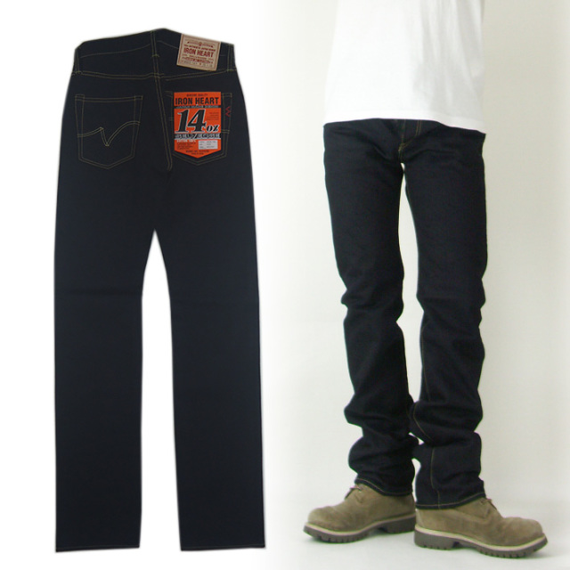 IRON HEART アイアンハート スリムストレート 14oz インディゴ x  