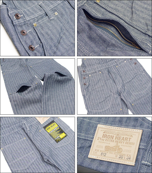 IRON HEART（アイアン ハート）21oz オーバーオールW30 IRON HEART/アイアンハート】21ozセルビッチデニム ダブルニー