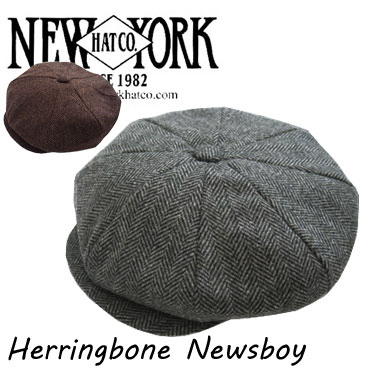 THE NEW YORK HAT&CAP Co. ニューヨークハット ヘリンボーン ニュースボーイ  キャスケット　HERRINGBONE NEWSBOY　9038 -JOE-