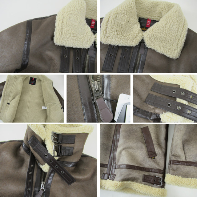 Alphaアルファ B-3 フェイクムートン フライトジャケット TA1548【秋冬