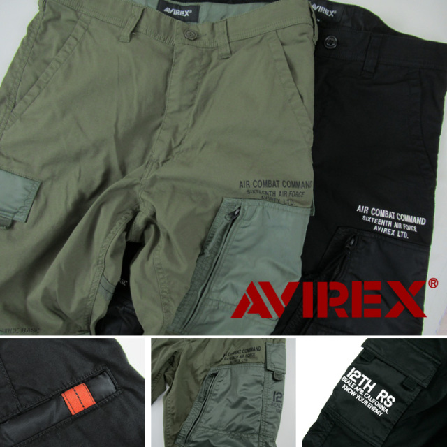 希少【AVIREX】コンビネーション/ミリタリー カーゴパンツ AVIREX アビレックス カーゴパンツ ファティーグカーゴ (783