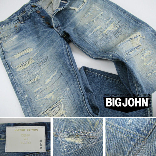 BIGJOHN DENIM WASH LABO M106J VINTAGE HARD REMAKE SLIM FIT -JOE-