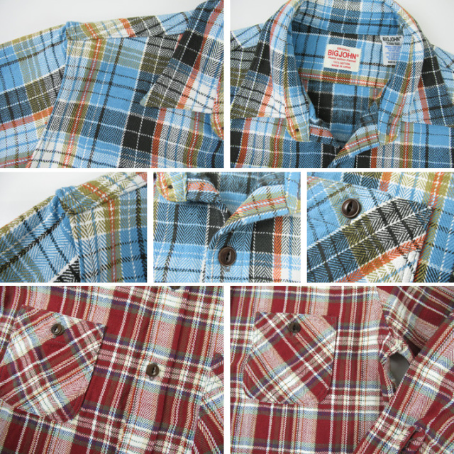 BIG JOHN ビッグジョン ネルシャツ HEAVY COTTON FLANNEL SHIRT MS001E