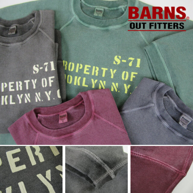 BARNS バーンズ 90's 半袖スウェットシャツ BR-26117 -JOE-